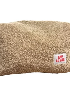 Косметичка ручной работы АМИ (Ami lé sac) «Grand», коричневая, барашек