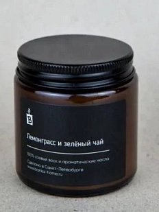 Свеча «Лемонграсс и зелёный чай»