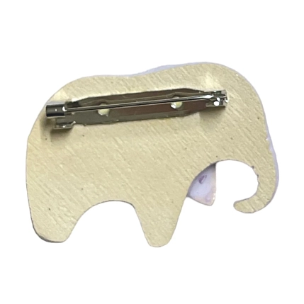 Брошь Екатерина Юдо «Сиреневый слон», керамика, фото 3.