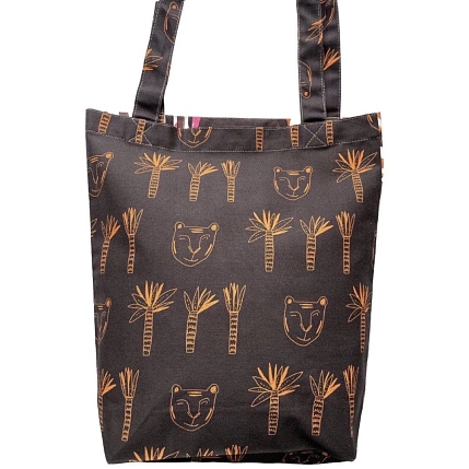 Сумка шоппер Забористый текстиль «Тигра в джунглях», хлопок, фото 2.