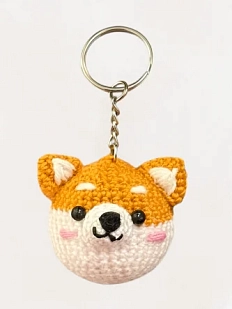 Вязаный брелок Идеальное совпадение, обвес на сумку «Сиба-ину», 5 см