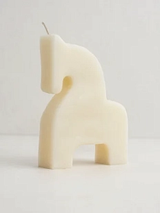 Интерьерная свеча Легенда о розе «Лошадка», белая