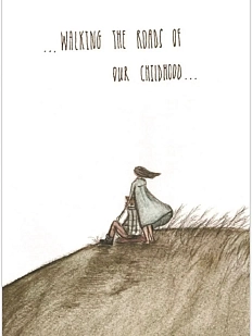 Открытка ЙЕТТИ «Walking the roads of our chilhood», А6