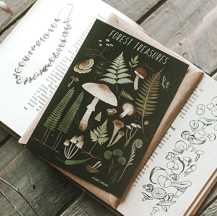 Открытка «Лесные сокровища», тёмная, Дворникова Александра, фото 4.