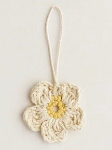 Вязаный обвес брелок «Цветочек», 7 см