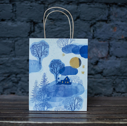 Крафт-пакет «Зимняя ночь», фото 1.