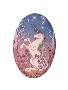 Закатной значок «Единорог», металл, 70 мм