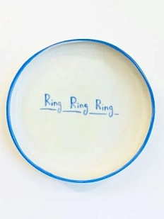 Тарелка ручной работы Йеллоускуп «Ring Ring Ring», керамика, 15 см
