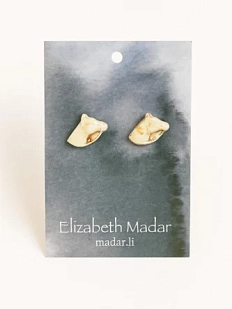 Серьги Elizabeth Madar «Голова лошади», керамика
