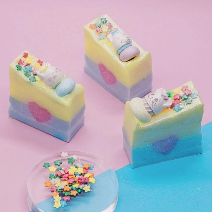 Мыло Boom Shop «Котик», желто-голубое, фото 3.