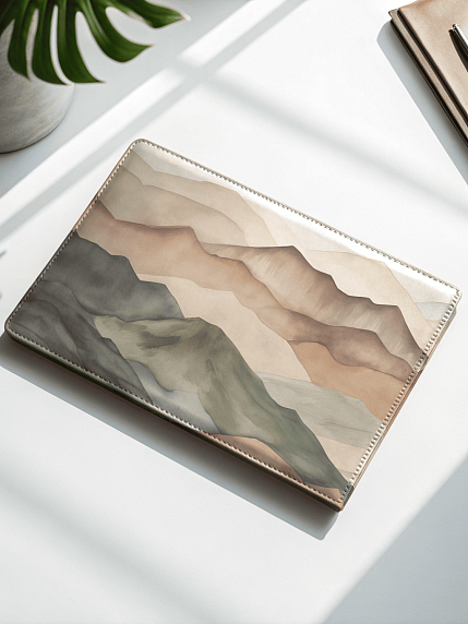 Обложка на студенческий билет «Песчаные горы», экокожа, фото 2.