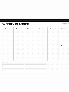 Настольный отрывной планер по неделям «Aesthetic»