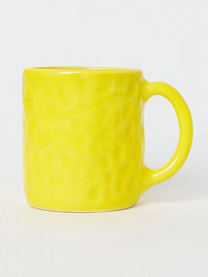 Кружка ручной работы NF ceramics «Нос», жёлтая, 400 мл, фото 2.