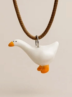 Подвеска ручной работы Боттери керамика «‎Гусь»‎, керамика