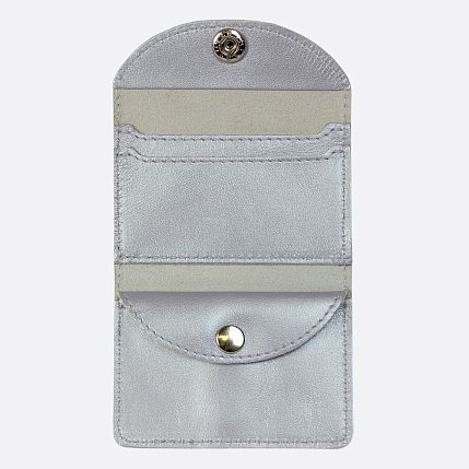 Cкладной кошелёк визитница ручной работы, Kokosina bags, натуральная кожа, северное сияние, фото 3.