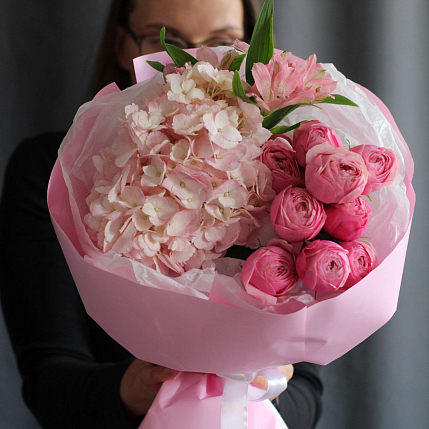 Розовый букет мини, фото 2.