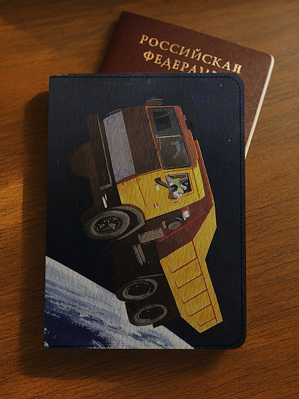 Обложка на паспорт «Техноромантика», Василий Аникин, искусственная кожа, фото 3.