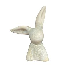 Статуэтка ручной работы Кролик, кремовая, керамика