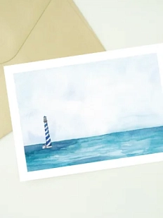 Открытка DARI DARI «Голубой маяк и море», А6