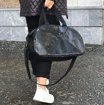 Сумка Ranzel Bags «Hunty Black», тайвек, чёрная, фото 4.