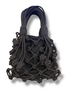 Авоська ручной работы, чёрная