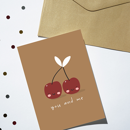 Открытка DARI DARI «Вишенки you and me», А6, фото 2.