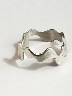 Кольцо из нейзильбера  «Волна»