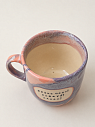 Кружка ручной работы Тата вытворяет/NF ceramics «Жизнь одна! Кайфуй! ААА!», фиолетовая, керамика, 450 мл, превью фото 3