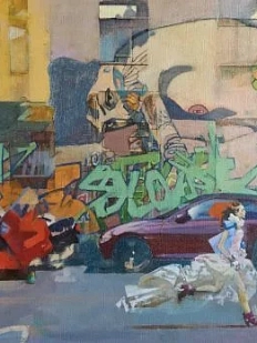 Обложка на студенческий билет Василий Аникин «Один обычный день в Санкт-Петербурге», экокожа