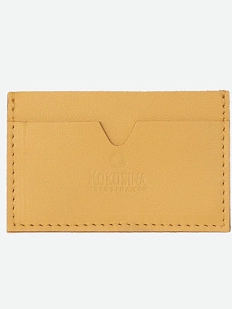 Визитница ручной работы, Kokosina bags, натуральная кожа, мимоза
