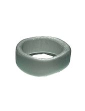 Кольцо стеклянное серое матовое