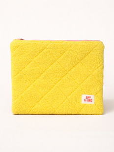 Мини-кошелёк ручной работы, жёлтый, махровый