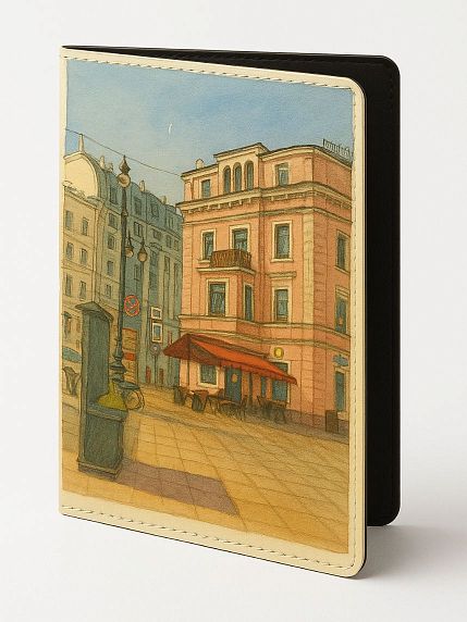 Обложка на паспорт «Доходный дом А. Н. Чвановой», искусственная кожа, фото 1.