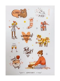 Стикерпак «Warmest wishes», А6