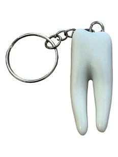 Брелок ручной работы «Зуб», керамика