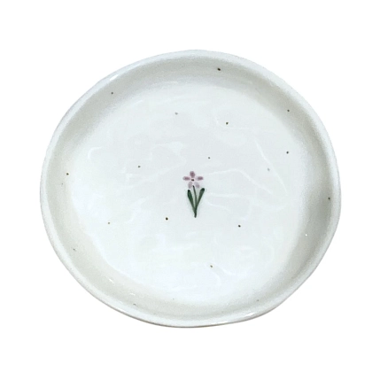 Блюдце для украшений ручной работы «Розовый цветочек», керамика, фото 1.