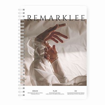Блокнот в точку Remarklee* Creative «Dream, Plan, Do», А5, белый, фото 1.