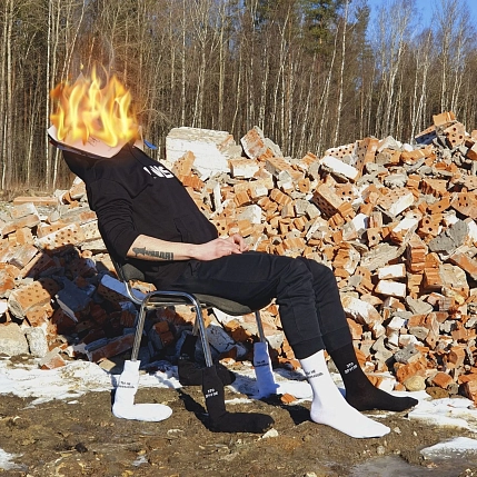 Носки «Ты не понимаешь, это другое.», р-р 38-41, чёрно-белые, фото 4.