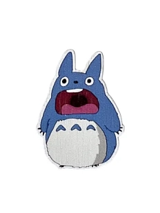 Брошь «Шокированный Тоторо», дерево