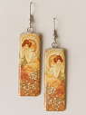 Серьги с картиной «Драгоценные камни»,  дерево с эпоксидной смолой, превью фото 1