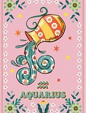 Тетрадь DARI DARI со знаком зодиака «Водолей», А5, 40 листов, розовый