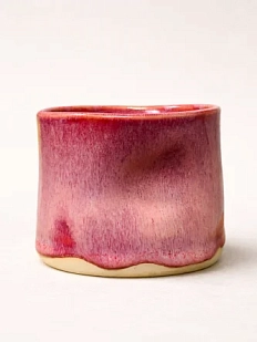 Стакан ручной работы ММ керамика, розовый, 300 мл