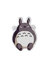 Брошь «Недовольный Тоторо», серый