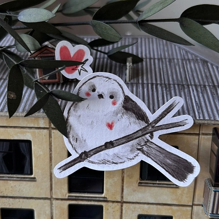 Стикерпак Лемниската «Синички», 12 х 12 см, фото 4.