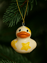 Ёлочная игрушка Утёнок в звёздах, 4 см, превью фото 3