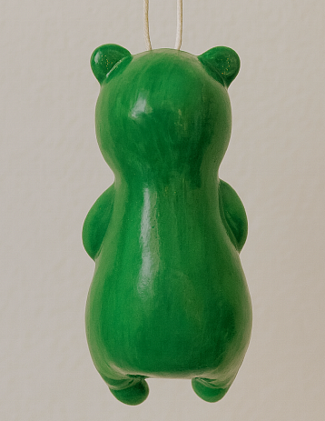 Ёлочная игрушка из фарфора «Малыш в костюме лягушонка», 10 см, фото 4.