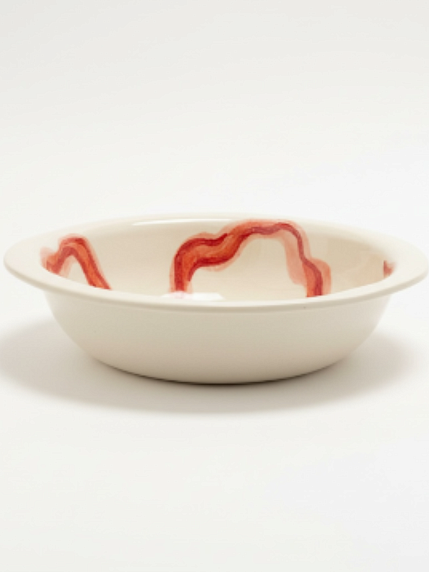 Глубокая тарелка ручной работы Йеллоускуп «Бантик», керамика, 18 см, фото 2.