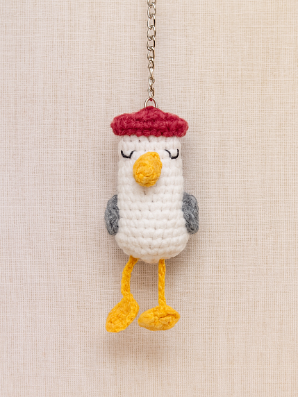 Вязаный брелок «Чайка», фото 2.