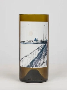 Ваза из винной бутылки «Тучков мост», Максим Савва х Полбутылки, оливковая, 21 см