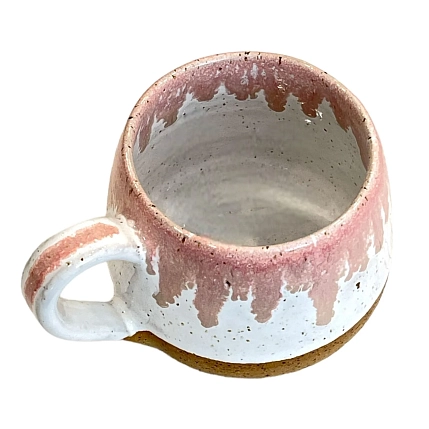 Кружка ручной работы «Изморось», розовая, керамика, 300 мл, фото 3.